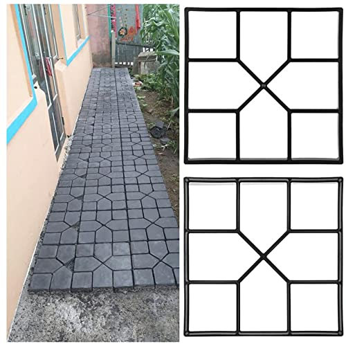 LAIDEPA Betonform DIY Pflasterform aus,Gehwegen für Beton Gehwegplatten,Terrassenplatten, Pflastersteine,2pcs,40cm