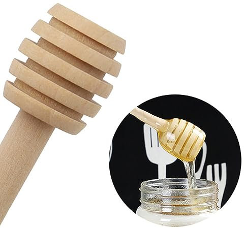 LYEAA Cucchiaio for miele in legno Bastone Portatile Miele Mescolatori Piccoli Cucchiaio di Miele Bastoni Manico Lungo Cucchiaio di Miele Dispensare Pioggia Miele Bomboniere for Matrimonio for Mi