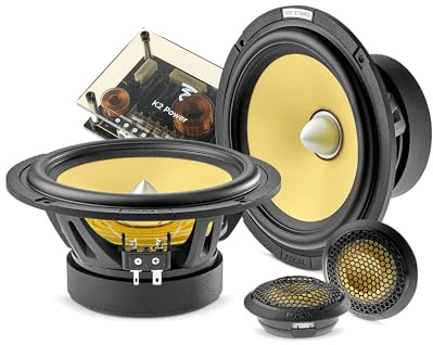 Focal ES165K2E Système de Haut-parleurs de Voiture 16,5 cm, 2 Voies, cône en Fibre aramide Jaune
