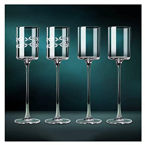 Coupes de Champagne 4 Pièces Verres à Champagne en Verre de Cristal Verres à Cocktail Créatifs Légers et Transparents Verres Pétillants Vintage Flûte à Champagne de 120 ML de Hauteur Flûtes à Champagn