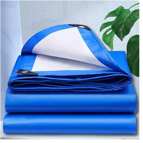 Schutzplane Abdeckfolie Poolplane Holzplane Regenplane Plane mit Ösen Wasserdicht & Reißfest Allzweckplane, 0.32mm für Pool Gartenmöbel Trampolin, Anpassbar blais (Color : Blue, Size : 2x2m)