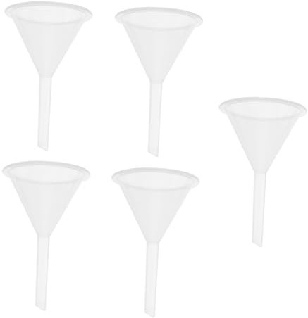 FELTECHELECTR 5pezzi Imbuto Plastica Trasparente Imbuti Filtranti Con Paraschizzi Antigoccia Per Olio Auto Facile Da Conservare e Impilare
