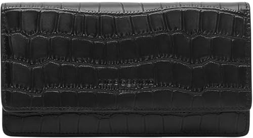 Liebeskind Berlin Damen Geldbörse 'Slam' - Leder Portemonnaie mit RFID-Schutz, viel Platz, viele Fächer & Münzfach mit Reißverschluss - Schwarz