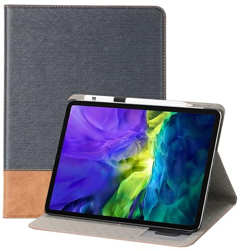 RuiRdot Hülle für iPad Pro 11 Zoll Case M4 2024 (5. Generation), Slim Folio Stand Schutzhülle für Tablet mit Kartenschlitzen Cover für iPad Pro 11-Zoll (M4) 2024 (Dunkelblau)