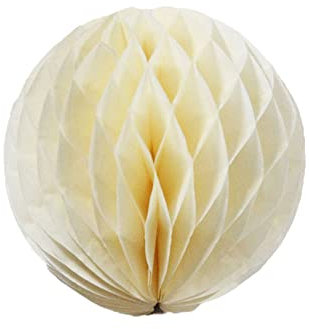 Anevous 5er Papier Pompoms Deko, Papier Wabenball Dekoration, Seidenpapier Wabenbälle Set Dekorpapier Wabenbäll, Pompoms Basteln für Geburtstag Hochzeitsfest Baby Dusche, Party Dekoration,Beige