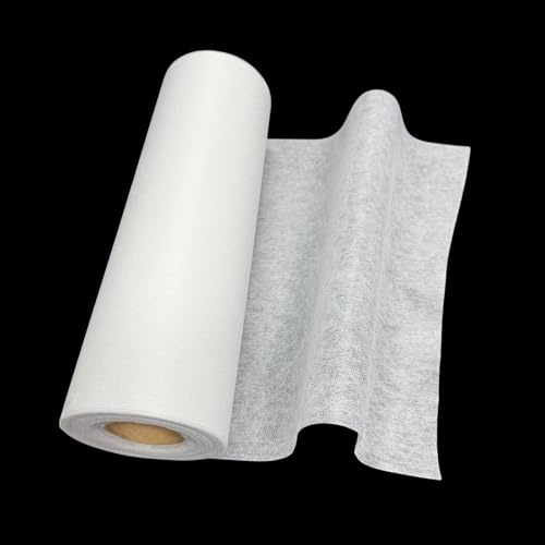 Entoilage thermofusible à repasser pour la couture, 30,5 cm x 27,4 mètres Entoilage léger non tissé à repasser en polyester à face unique pour fournitures de loisirs créatifs DIY
