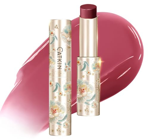 CATKIN Bálsamo Labial Hidratante Con Color, Brillo de Labios, Voluminizador | Brillo de Labios, Protector y Reparador Labial, Hidratante de Labios con Efecto Prolongado, Ingredientes Naturales, 3.4g