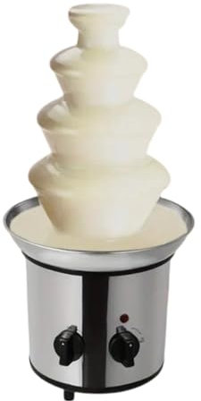 KELUNIS Fuente De Chocolate De Acero Inoxidable De 4 Niveles Juego De Fondue De Chocolate hasta 4 Libras De Chocolate para Derretir Queso Dulces Y Chocolate,4 Layers