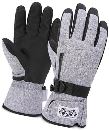 BIGULA Winter-Skihandschuhe, winddicht, Snowboard-Handschuhe, Touchscreen, Winter, warmer Handschuh für Damen, Herren, Skifahren, Snowboarden, Radfahren, Wintersportzubehör