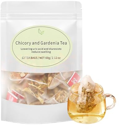 Chicory And Gardenia Tea Bags - 12 Count for Gentle Cleansing & Body Nourishment, Caffeine-Free Blend With Cassia Seed, Dandelion (1pcs)