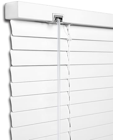 Tende Veneziane per Esterni/interno, Alluminio Veneziana Su Misura, Privacy Tenda per Finestre, 25mm Alluminio Lamelle Orizzontali, Oscurante Persiane per Ufficio(Bianco)