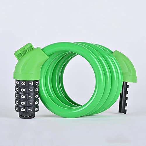 Portable Bike Lock,Resettable Combination Bike Cable Lock with 5-Digits Codes Alloy Lock rt for Bike, Moto, Door, Stroller Anti-Theft Lock (Blue 1.2m)