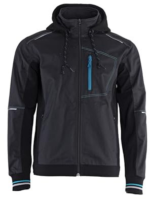 Stenso Revolt 4Stretch giubbotto da uomo in vita - giacche da lavoro da uomo - giubbotto da uomo elasticizzato con cappuccio staccabile Grigio/nero 52