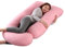 Shanna Cuscino Gravidanza per Dormire, Cuscino Allattamento e Gravidanza, Grande a Forma di U e Supporto Premaman con Rivestimento in Cotone sostituibile e Lavabile (Rosa)