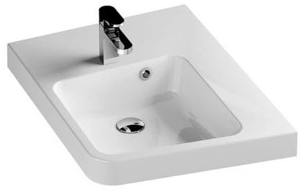Lavabo angolare pratico | Lavabo da parete con foro per rubinetto e troppopieno | Lavabo sospeso | Lavabo BeHappy II 500 x 665 destra | RAVAK