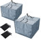 Opaltool Funda Protectora Muebles Jardín Impermeable Cuadrado Cubierta de Muebles de Oxford Bolsa de Almacenamiento de Muebles para Cojines de Sofá (2PC Gris)
