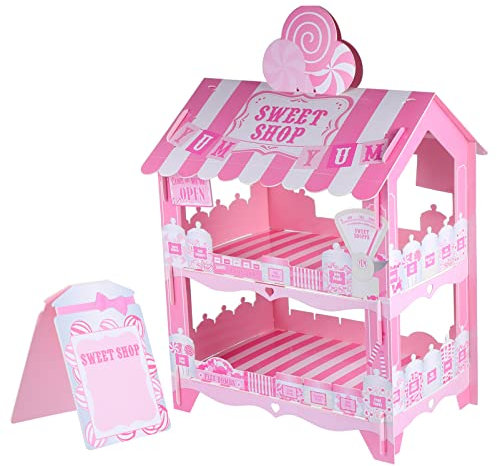 jojofuny Doppellagiger Pinker Papp-tortenständer Aus Starkem Wellpapier Einweg Dessert Und Cupcake Display Für Partys Elegantes Etagere Design Für Kuchen Süßigkeiten Und Früchte