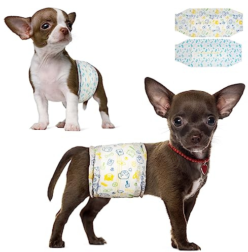 Dono Pannolini per Cani Maschi,48 pz.,Fascia per Cani Maschi,Pannolino Cane Maschio,Indicatore di bagnatura,super assorbente, incontinenza, eccitazione urinaria,i cani in calore, XS,S,M,L