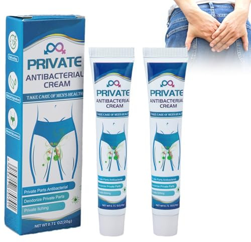 Grgowe 2Pc Crema Antibacteriana Para La Piel,Crema Para El Tratamiento De La Intimidad,Crema Para Aliviar La Picazón, Jock Itch Crema,Crema Para Picazón Genital,Crema De Tratamiento Itch