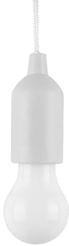 MVIOCS LED Pull Cord Light Bulb, Battery Operated, Portable Hanging Pull Cord Lamp Lantern for Indoor Outdoor Home Wedding, Emergency, Camping, Decoration, Garden Party (White)
