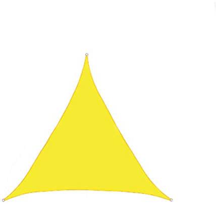 AYBIOSD Vela Ombreggiante, Vela Parasole Triangolare Tenda A Vela Impermeabile Protezione Antivento Con Protezione UV 98% Per Giardino Terrazza Campeggio Patio Party,Giallo,6x6x6m