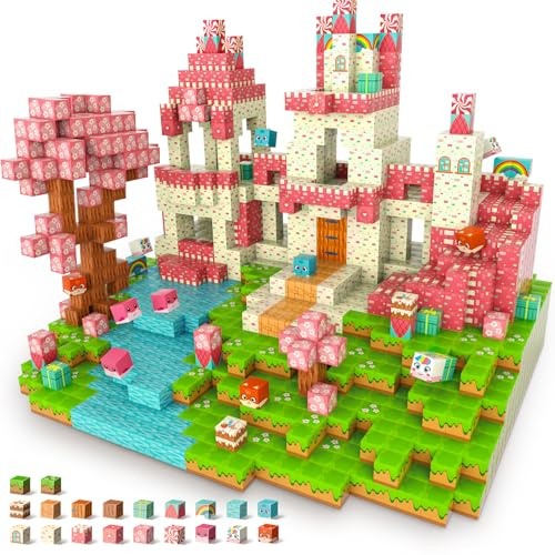 JONRRYIN 80 Pièces Construction Magnetique Enfant, 2.5CM Magnetic Blocks Cube Magnétique Bloc de Construction Magnétique avec Mode d'emploi pour Anniversaire, Noël à Partir de 4 5 6 7 8 9 10 Ans