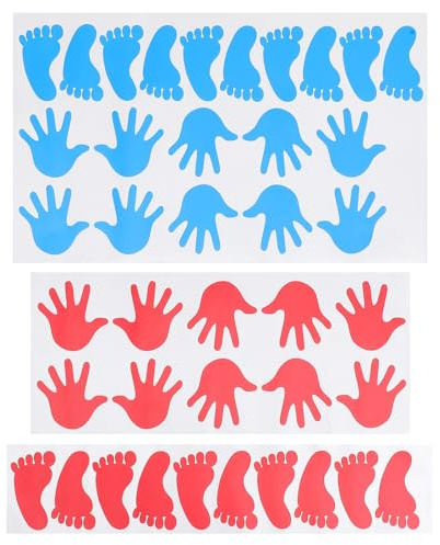 Handprint and Footprint Wall Stickers 40pcs for Nursery Decor | PVC Peel and Stick Decals, No , Bedroom and Children's Room Decoration