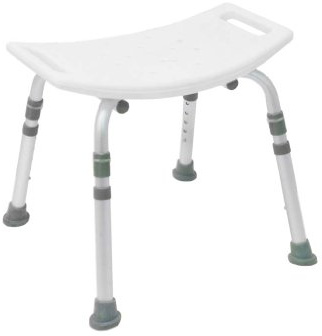 Drive Medical ohne Rückenlehne, Duschstuhl Duro KD, weiß