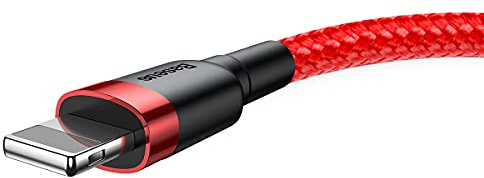 Baseus Lightning Cafule Cable 2A, 3m Red/Red (CALKLF-R09)