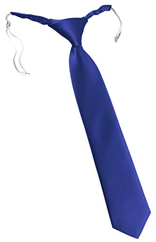 TigerTie Designer Security Sicherheits Krawatte in einfarbig Uni - vorgebunden mit Gummizug