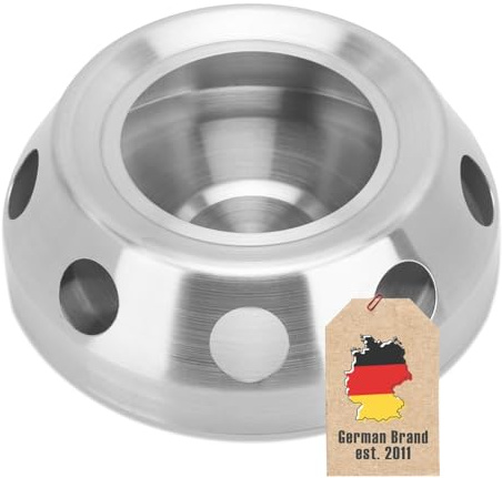 INTIRILIFE Teekannen Wärmer in Silber - 10 x 10 cm - Edelstahl Tee Stövchen für hitzebeständige Teekannen - Edelstahl Teewärmer für Kaffee, Tee UVM.