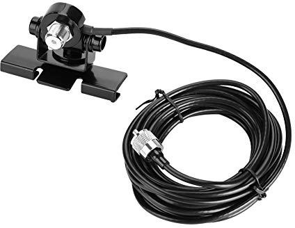 VBESTLIFE Soporte de Montaje de Antena de Coche para Radio móvil Montaje de Clip de Coche Tapa del Maletero/Hatchback/Montaje en Puerta, sin Necesidad de taladrar, Ajustable en 360 Grados