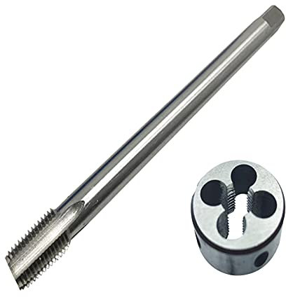 LUOSFUH Juego de roscas y troqueles de rosca Z 1/8 - Z 1 pulgada de rosca de tubo HSS 4 flautas de 60 grados 100 mm - 160 mm de longitud paralelo estándar americano NPT (Z1/2 x 120)