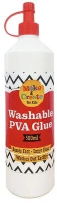 Multipurpose Extra Strong Faster & Stronger Adhesive Glue for Bonding Wood, Ceramic, Metal and More Instant Grab Adhesive (Clear PVA Glue 500ml)