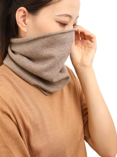 Prettystern Damen Herren Kaschmir Loop Schal warm Cashmere leicht Schlauchschal Strick-schal Halstuch