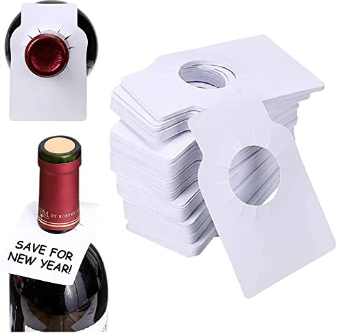 100 etiquetas para botellas de vino, etiquetas de estante de bodega de vino blanco, etiquetas reutilizables para botellas de vino de champán y organización de bodega