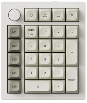 Keychron Q0 Max QMK Custom Numeric Keypad, 2,4 GHz/Bluetooth 5.1/Wired Connection, RGB Light, Hot Swappable Gateron Jupiter Mechanical Switch, Full Aluminum, Mac Windows Linux Compatible, (Gateron