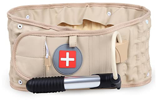 Ryggdekompressionsbälte passar midja 67-110 cm ländryggsstöd, uppblåsbart ländryggsbälte, kaki ryggradsryggsbälte för män, kvinnor, ryggavlastare, ländryggsstöd, bälte, ryggstöd, för män, nedre ryggen