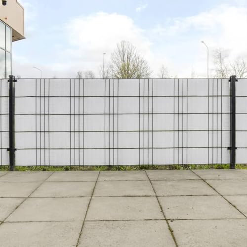 Xichuzi Balkon-Sichtschutze 10 STK. Weiß 255x19 cm Poly Rattan, Balkonsichtschutz, Windschutz Balkon, Windschutz Terrasse, Balkonverkleidung, Sichtschutz Garten - 156313