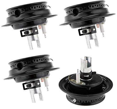 Ensemble tête de brûleur et allumeur scellés for cuisinière à gaz, 4 pièces, for cuisinières Whirlpool, 3412D024-09 AP4415505 74003963 12500050