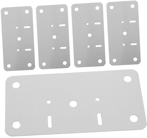10 Satz Türscharnier Reparaturplatten aus Edelstahl, Silber | Verformung, Erhöhte Fixierkraft, Stabile Struktur, Leicht zu Verwenden, für Schrankscharniere