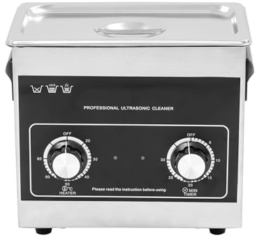 Ultraschallreiniger, 120W Ultraschall Edelstahl-Reinigungsgerät 3.2L Wassertank Digitaler Anzeige 0-30 Min Einstellbare Temperatur 20-80°C für Zahnprothesen Schmuck Brillen Uhren Gläser