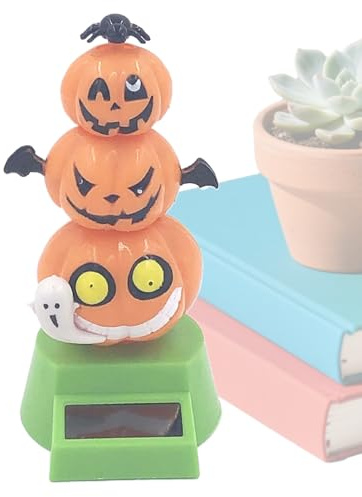 Figurines Dansantes Solaires pour Tableau de Bord - Fantôme Citrouille Halloween Solaire - Ornements Oscillants pour Intérieur Automobile Destinés à Tout Le Monde