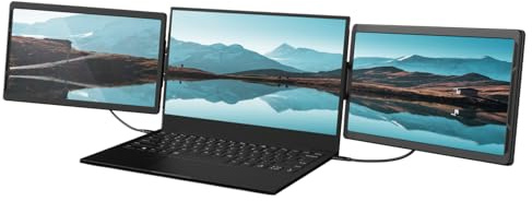 Genérico Bärbar datorskärm | Ultratunn bärbar dator med USB-port, multiskärmstillbehör för - för resor, konferensbord, camping, hemmakontor, affärsstudio