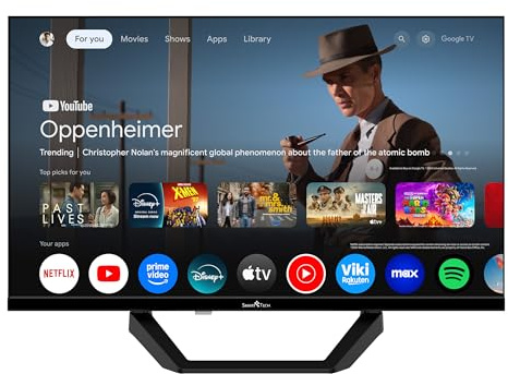 Smart Tech LED-TV HD 24 Zoll (60 cm) Smart TV 24HG01V2C, Kfz-Ladegerät 12 V im Lieferumfang enthalten, HDMI, USB, Auflösung: 1366 x 768