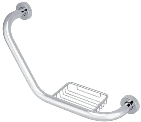 Barre D Appui Salle De Bain Barre d'appui de Salle de Bain en Acier Inoxydable, Porte-Savon, Bras de Baignoire, poignée de sécurité, Baignoire, Douche, poignée antidérapante
