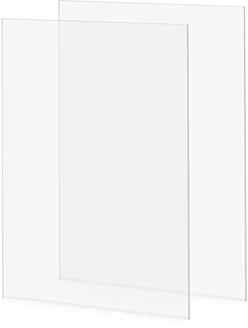 2 PCS Clear Plexiglass 42 x 29 cm Plastic Acrylic Sheet 2mm Thick, Clear Acrylic Sheet A3 Transparent Plastic Sheet Plexiglass Panels for Househld Decoration, Display, Picture Frame, Painting