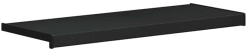 davanzale in PVC, 80 x 30 x 4,5 cm, colore nero, venature del legno | Resistente all'umidità, facile da pulire, per interni ed esterni, montaggio con adesivo