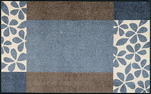 wash+dry Fußmatte, Florita Grey 75x120 cm, innen und außen, waschbar