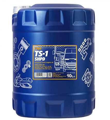 MANNOL Aceite de motor 15W-40 TS-1 Aceite mineral Aceite para motor ACEA E3 ACEA A3/B3 ACEA A3/B4 API CG-4 API CH-4 API CF-4 API SL SHPD 10L